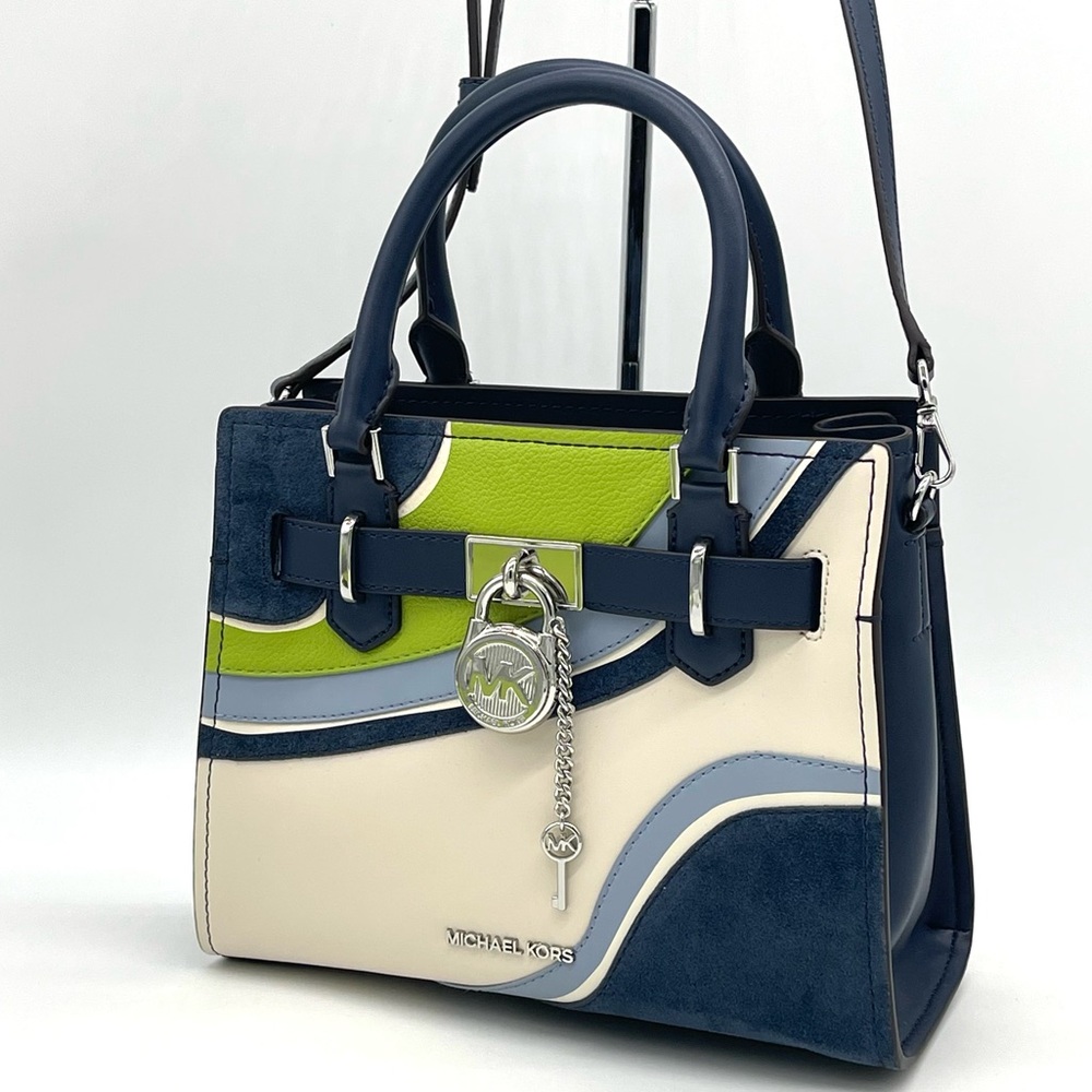 Michael Kors Hamilton Small Patchwork Satchel Crossbody - Picture 2 of 7
